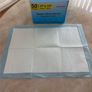 Wowflash 50 count super absorbency Disposable Underpads